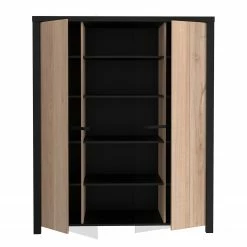 Red Living Highboard Westlock II - Esche Dekor / Schwarz -Wohnzimmermöbel boutique en ligne 1000344677 220414 035 DETAILS P000000001000344677