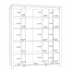 Red Living Highboard Westlock II - Esche Dekor / Schwarz -Wohnzimmermöbel boutique en ligne 1000344677 220414 501 SKETCH DETAILS P000000001000344677 sketch