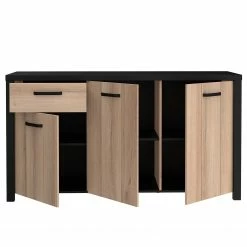 Red Living Sideboard Westlock I - Esche Dekor / Schwarz -Wohnzimmermöbel boutique en ligne 1000344678 220414 035 DETAILS P000000001000344678
