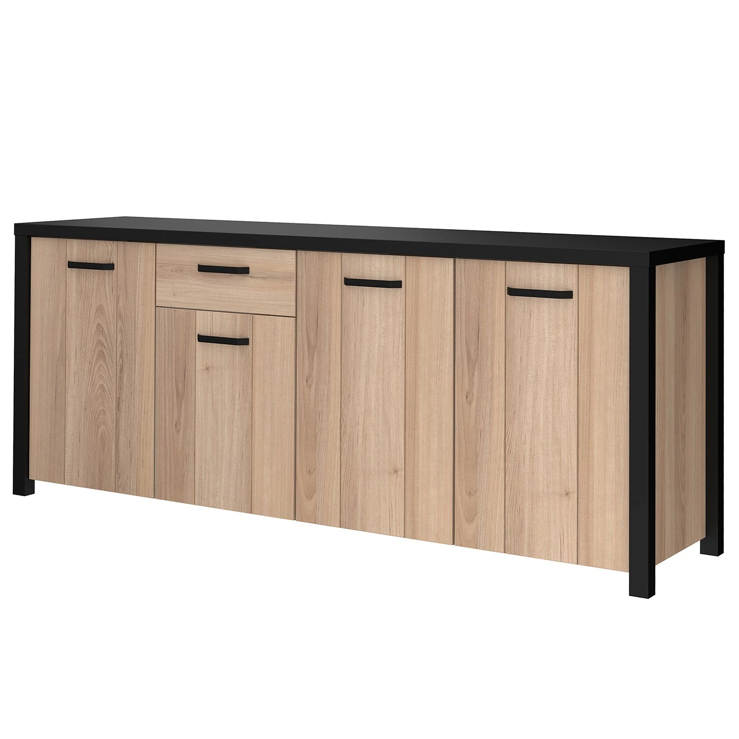 Red Living Sideboard Westlock II - Esche Dekor / Schwarz 1 Red Living Sideboard Westlock II - Esche Dekor / Schwarz