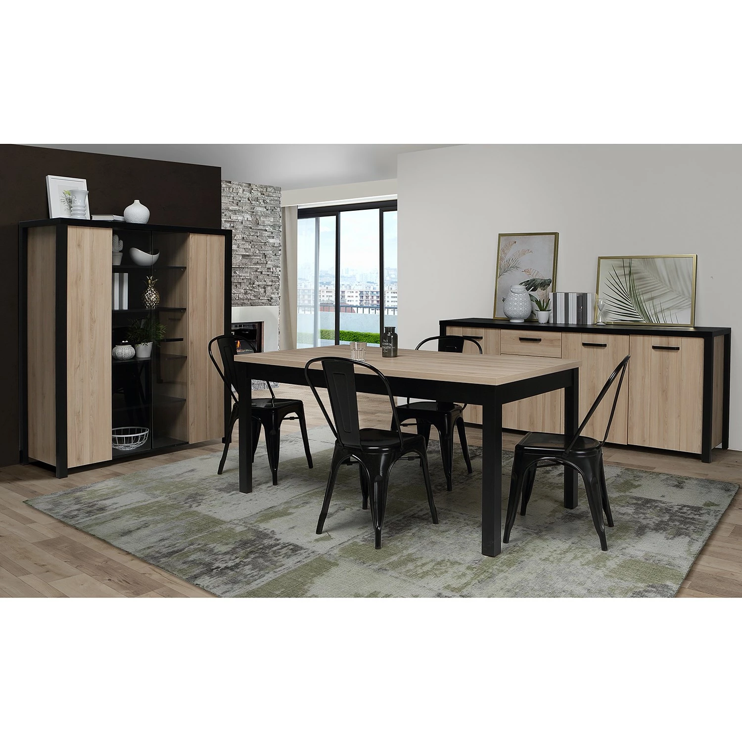 Red Living Sideboard Westlock II - Esche Dekor / Schwarz 3 Red Living Sideboard Westlock II - Esche Dekor / Schwarz – Bild 3