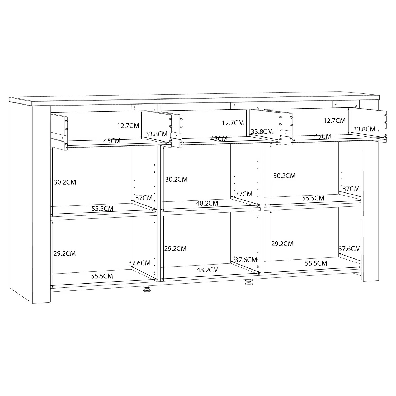 Ridgevalley Sideboard Vassia I - Eiche Navy Dekor / Eiche Riviera Dekor 8 Ridgevalley Sideboard Vassia I - Eiche Navy Dekor / Eiche Riviera Dekor – Bild 8