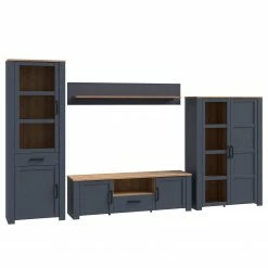 Ridgevalley Wohnwand Vassia II (4-teilig) - Eiche Navy Dekor / Eiche Riviera Dekor -Wohnzimmermöbel boutique en ligne 1000344685 220414 045 DETAILS P000000001000344685