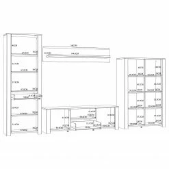 Ridgevalley Wohnwand Vassia II (4-teilig) - Eiche Navy Dekor / Eiche Riviera Dekor -Wohnzimmermöbel boutique en ligne 1000344685 220414 501 SKETCH DETAILS P000000001000344685 sketch