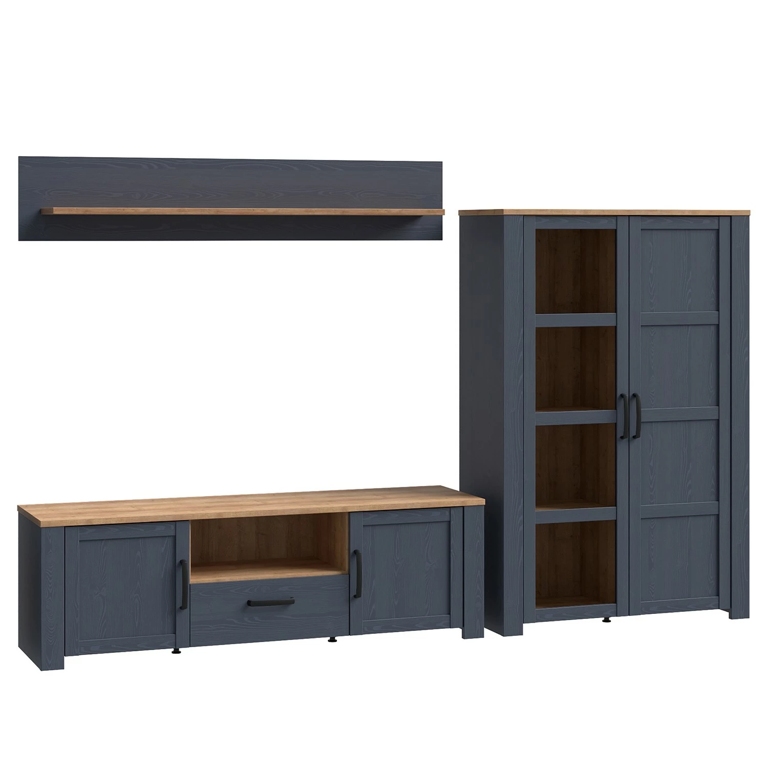 Ridgevalley Wohnwand Vassia I (3-teilig) - Eiche Navy Dekor / Eiche Riviera Dekor 6 Ridgevalley Wohnwand Vassia I (3-teilig) - Eiche Navy Dekor / Eiche Riviera Dekor – Bild 6