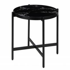 Studio Copenhagen Beistelltisch Abee II - Marmor / Metall - Marmor Schwarz / Schwarz