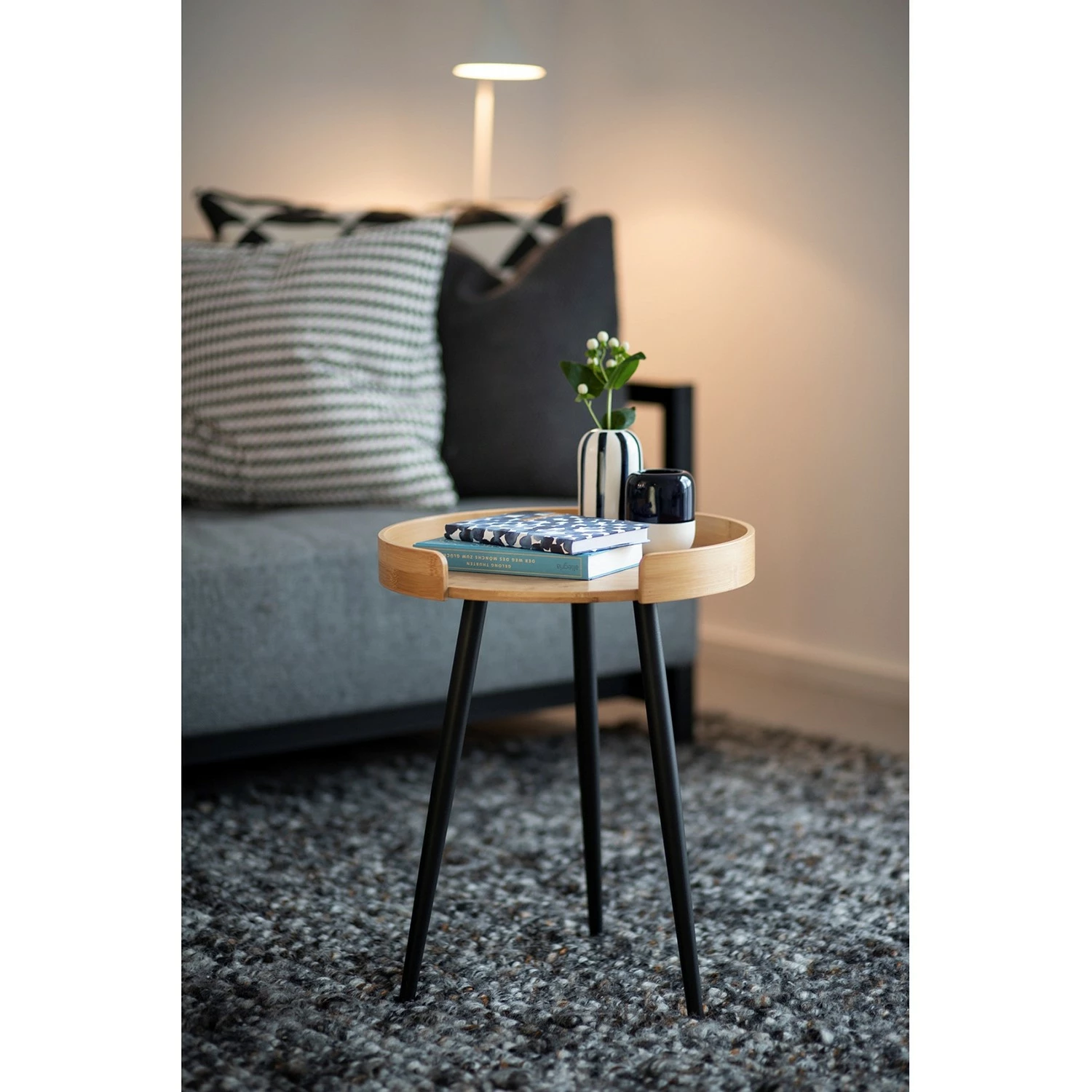 WENKO Beistelltisch Loft - Bambus massiv / Metall - Bambus / Schwarz 3 WENKO Beistelltisch Loft - Bambus massiv / Metall - Bambus / Schwarz – Bild 3