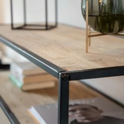 WENKO Konsolentisch Geo - Bambus massiv / Metall - Bambus / Schwarz -Wohnzimmermöbel boutique en ligne 1000345613 220412 022 MOOD DETAILS P000000001000345613 mood