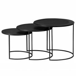 Red Living Beistelltisch Vansö (3er-Set) - Metall - Dunkelbraun -Wohnzimmermöbel boutique en ligne 1000345820 220428 040 DETAILS P000000001000345820