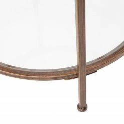 Red Living Beistelltisch Roslev - Glas / Metall - Messing -Wohnzimmermöbel boutique en ligne 1000345821 220428 050 DETAILS P000000001000345821