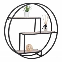 Red Living Wandregal Sling - Paulownia massiv / Metall - Paulownia / Schwarz -Wohnzimmermöbel boutique en ligne 1000345892 220428 040 DETAILS P000000001000345892