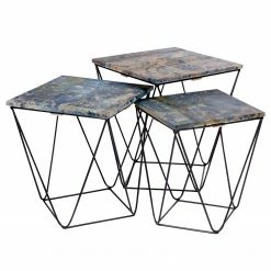 Red Living Beistelltisch Tarsa (3er-Set) - Blau