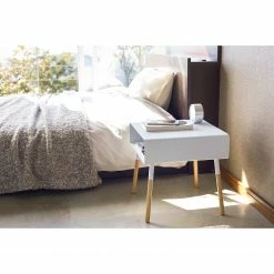 Yamazaki Beistelltisch Plain I - Esche massiv / Metall - Weiß -Wohnzimmermöbel boutique en ligne 1000347246 220505 023 MOOD DETAILS P000000001000347246 mood