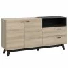 Loftscape Sideboard Pesaro I - Eiche Artisan Dekor / Schwarz