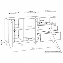 Loftscape Sideboard Pesaro I - Eiche Artisan Dekor / Schwarz 11 Loftscape Sideboard Pesaro I - Eiche Artisan Dekor / Schwarz -Wohnzimmermöbel boutique en ligne 1000348113 220603 501 SKETCH DETAILS P000000001000348113 sketch