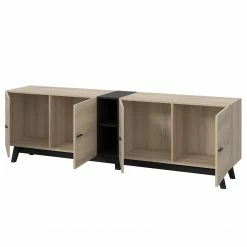 Loftscape Sideboard Pesaro II - Eiche Artisan Dekor / Schwarz - Breite: 200 cm -Wohnzimmermöbel boutique en ligne 1000348118 220603 040 DETAILS P000000001000348118