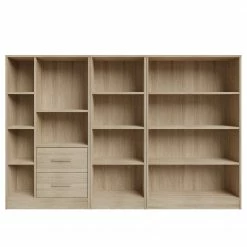 Fredriks Regalwand Wardell (3-teilig) - Eiche Sonoma Dekor -Wohnzimmermöbel boutique en ligne 1000348162 220505 031 DETAILS P000000001000348162