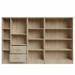 Fredriks Regalwand Wardell (3-teilig) - Eiche Sonoma Dekor -Wohnzimmermöbel boutique en ligne 1000348162 220505 034 DETAILS P000000001000348162