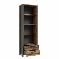 Fredriks Büroregal Clifford II - Altholz Dekor / Dunkelgrau -Wohnzimmermöbel boutique en ligne 1000348171 220509 032 DETAILS P000000001000348171