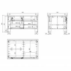 Ridgevalley Couchtisch Shutter - Pinie Weiß Dekor -Wohnzimmermöbel boutique en ligne 1000348679 220505 501 SKETCH DETAILS P000000001000348679 sketch