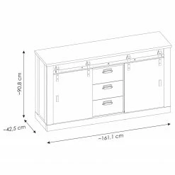 Ridgevalley Sideboard Shutter I - Eiche Dekor 16 Ridgevalley Sideboard Shutter I - Eiche Dekor -Wohnzimmermöbel boutique en ligne 1000348697 220505 500 SKETCH DETAILS P000000001000348697 sketch