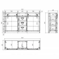 Ridgevalley Sideboard Shutter I - Eiche Dekor 17 Ridgevalley Sideboard Shutter I - Eiche Dekor -Wohnzimmermöbel boutique en ligne 1000348697 220505 501 SKETCH DETAILS P000000001000348697 sketch