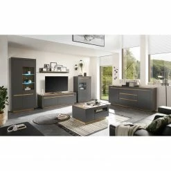 Loftscape Sideboard Accra - Anthrazit / Eiche Dekor -Wohnzimmermöbel boutique en ligne 1000348819 220506 021 MOOD DETAILS P000000001000348819 mood
