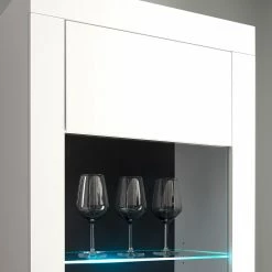 Loftscape Standvitrine Accra - Weiß / Anthrazit -Wohnzimmermöbel boutique en ligne 1000348823 220506 032 DETAILS P000000001000348823