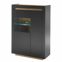 Loftscape Wohnwand Accra I (4-teilig) - Anthrazit / Eiche Dekor -Wohnzimmermöbel boutique en ligne 1000348829 220506 033 DETAILS P000000001000348829