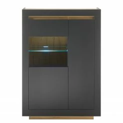 Loftscape Wohnwand Accra I (4-teilig) - Anthrazit / Eiche Dekor -Wohnzimmermöbel boutique en ligne 1000348829 220506 034 DETAILS P000000001000348829