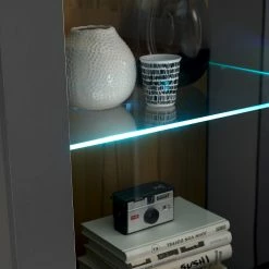 Loftscape Wohnwand Accra II (4-teilig) - Anthrazit / Eiche Dekor -Wohnzimmermöbel boutique en ligne 1000348832 220506 042 DETAILS P000000001000348832