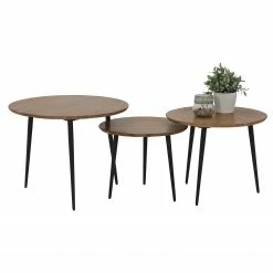 Red Living Beistelltisch Potosi (3er-Set) - Akazie massiv / Metall - Akazie / Schwarz -Wohnzimmermöbel boutique en ligne 1000349796 220505 031 DETAILS P000000001000349796