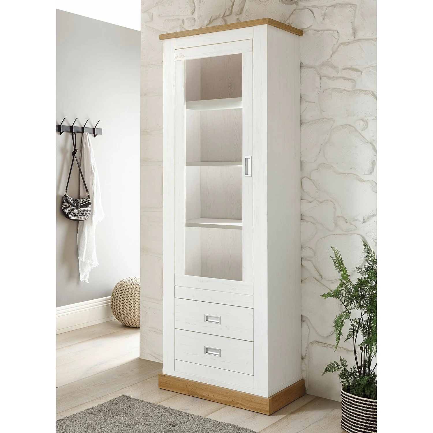 Ridgevalley Wohnwand Ollezy I (4-teilig) - Pinie Weiß Dekor / Eiche Wotan Dekor 13 Ridgevalley Wohnwand Ollezy I (4-teilig) - Pinie Weiß Dekor / Eiche Wotan Dekor – Bild 13