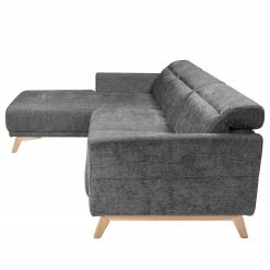 Norrwood Ecksofa Omchak - Webstoff Cieli: Dunkelgrau - Longchair davorstehend links - Kopfstütze verstellbar -Wohnzimmermöbel boutique en ligne 1000349823 220510 040 DETAILS P000000001000349823