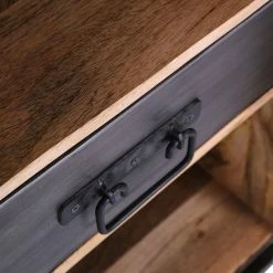 Red Living Sideboard Toleos - Mango sägerau massiv / Eisen - Mangoholz / Schwarz -Wohnzimmermöbel boutique en ligne 1000352070 220520 030 DETAILS P000000001000352070