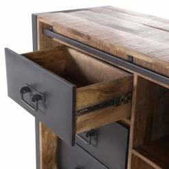 Red Living Sideboard Toleos - Mango sägerau massiv / Eisen - Mangoholz / Schwarz -Wohnzimmermöbel boutique en ligne 1000352070 220520 035 DETAILS P000000001000352070