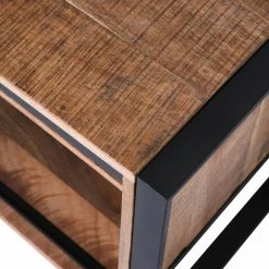 Red Living TV-Lowboard Toleos - Mango sägerau massiv / Eisen - Mangoholz / Schwarz 22 Red Living TV-Lowboard Toleos - Mango sägerau massiv / Eisen - Mangoholz / Schwarz -Wohnzimmermöbel boutique en ligne 1000352071 220520 055 DETAILS P000000001000352071