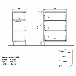 Germania Kommode California II - Graphit -Wohnzimmermöbel boutique en ligne 1000352097 220512 500 SKETCH DETAILS P000000001000352097 sketch