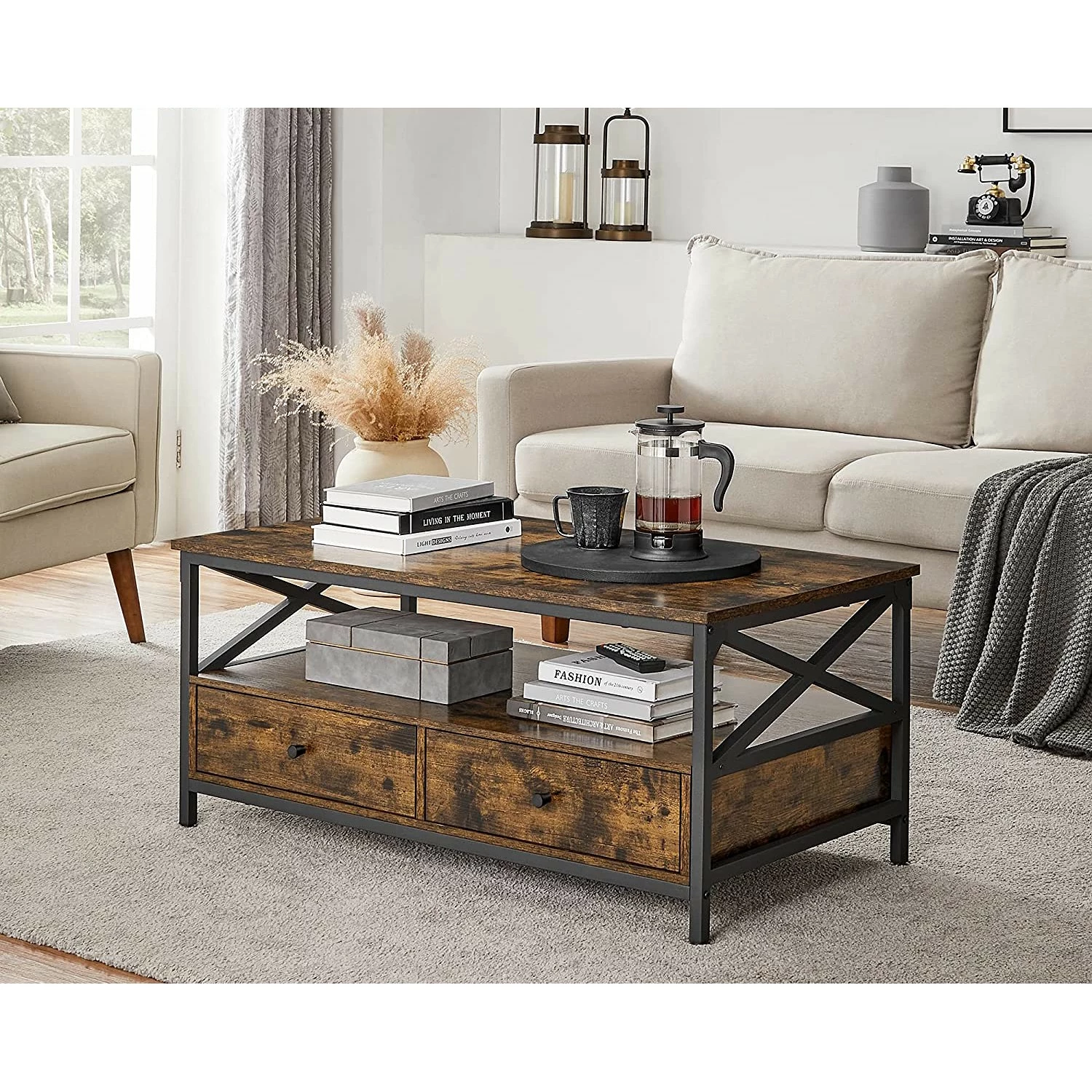 Red Living Couchtisch Molalla II - Braun / Schwarz 3 Red Living Couchtisch Molalla II - Braun / Schwarz – Bild 3