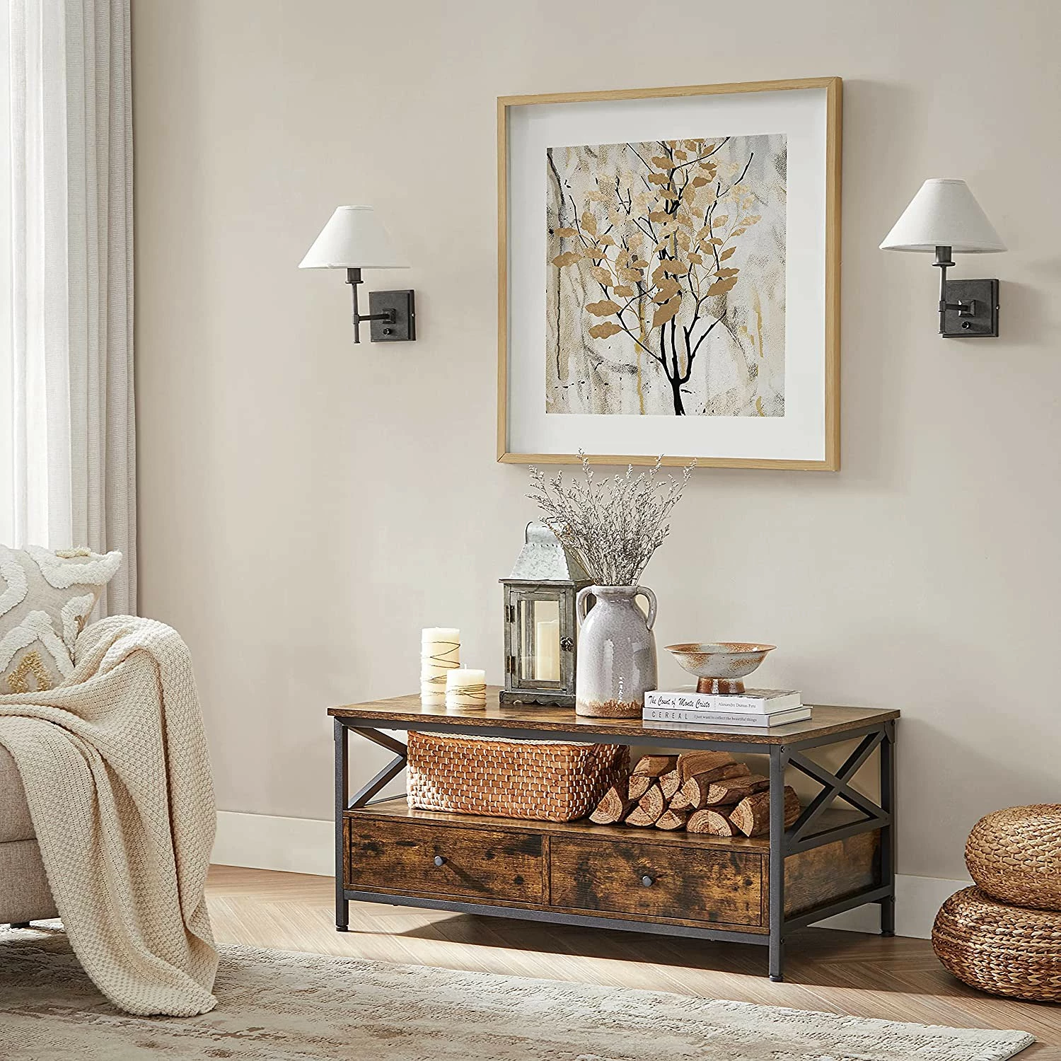 Red Living Couchtisch Molalla II - Braun / Schwarz 4 Red Living Couchtisch Molalla II - Braun / Schwarz – Bild 4