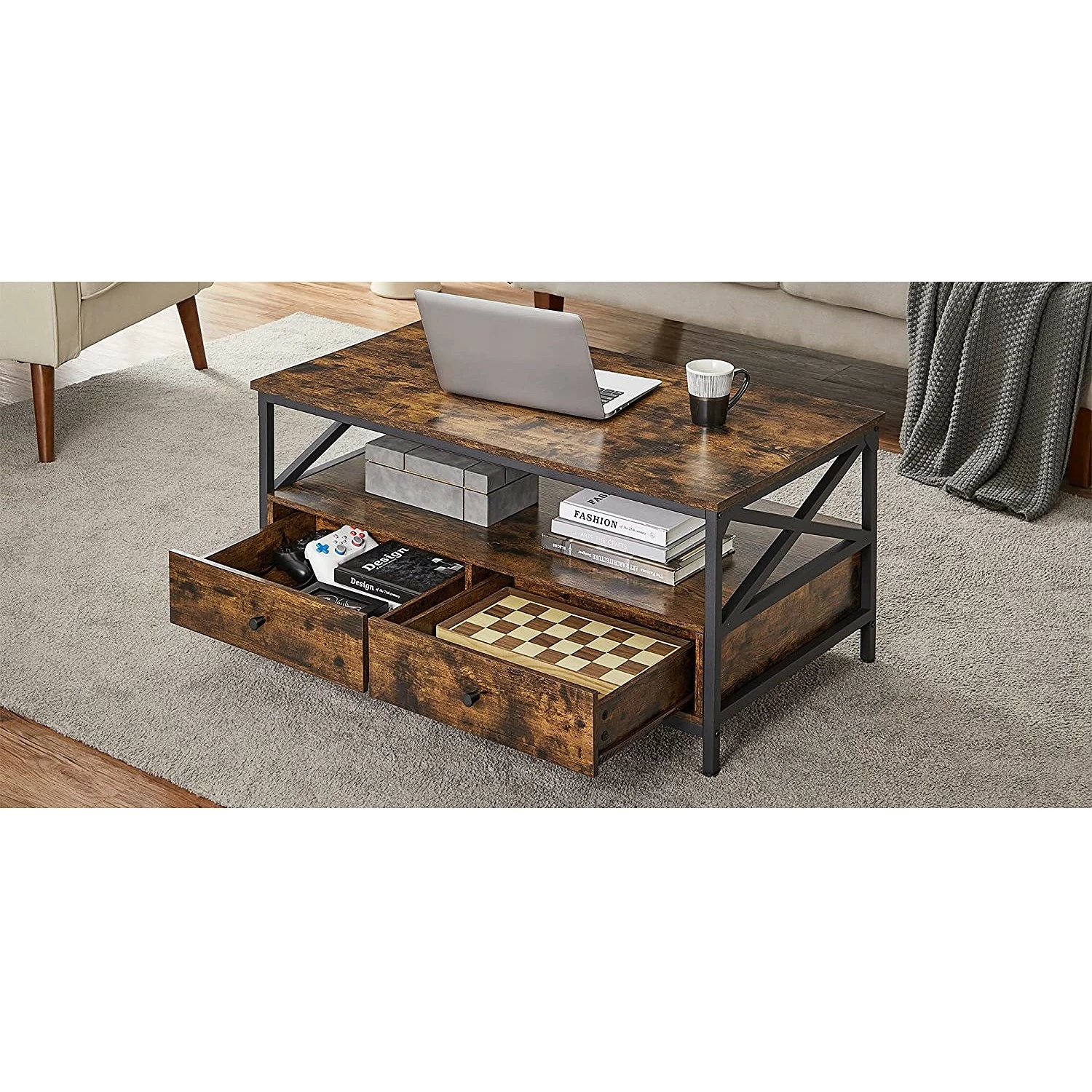 Red Living Couchtisch Molalla II - Braun / Schwarz 6 Red Living Couchtisch Molalla II - Braun / Schwarz – Bild 6