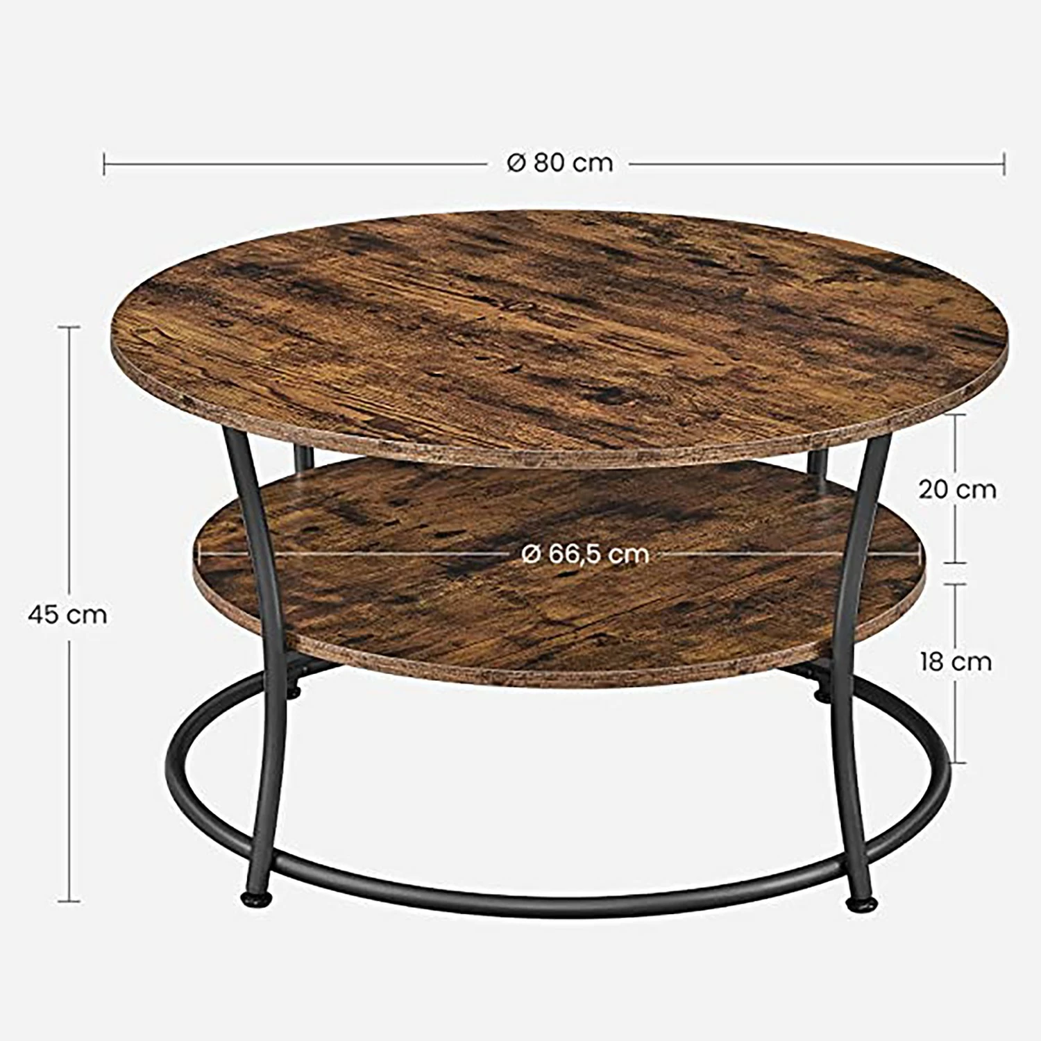 Red Living Couchtisch Raphine - Braun / Schwarz 6 Red Living Couchtisch Raphine - Braun / Schwarz – Bild 6