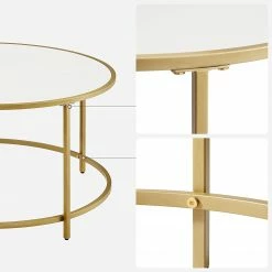 Loftscape Couchtisch Poygan II - Weiß / Gold 13 Loftscape Couchtisch Poygan II - Weiß / Gold -Wohnzimmermöbel boutique en ligne 1000353423 220601 031 DETAILS P000000001000353423