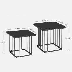 Red Living Beistelltisch Solidus Linu (2er-Set) - Metall - Schwarz -Wohnzimmermöbel boutique en ligne 1000353437 220601 500 SKETCH DETAILS P000000001000353437 sketch