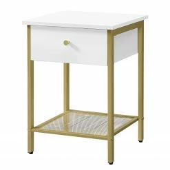 Loftscape Beistelltisch Villa Maria - Weiß / Gold