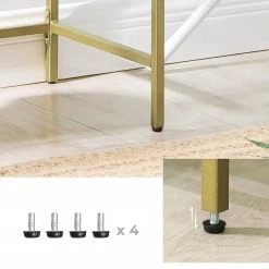 Red Living Konsolentisch Poygan II - Glas / Metall - Gold -Wohnzimmermöbel boutique en ligne 1000353441 220601 031 DETAILS P000000001000353441