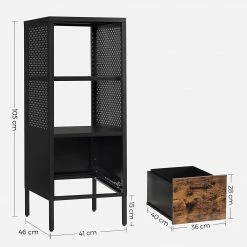 Red Living Regal Mocksville - Braun / Schwarz 13 Red Living Regal Mocksville - Braun / Schwarz -Wohnzimmermöbel boutique en ligne 1000353473 220601 500 SKETCH DETAILS P000000001000353473 sketch