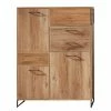 Red Living Highboard Sligo I - Risseiche Silber Dekor / Graphit