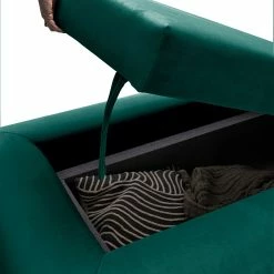 Miu Form Hocker Miu Magic mit Rückenlehne L - Samt Sadia: Petrol -Wohnzimmermöbel boutique en ligne 1000354938 220816 140 DETAILS P000000001000354938