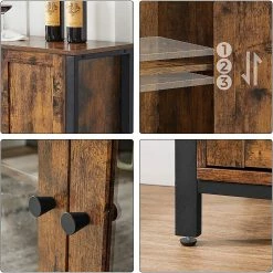 Red Living Kommode Toulouse II - Braun / Schwarz -Wohnzimmermöbel boutique en ligne 1000355221 220601 031 DETAILS P000000001000355221